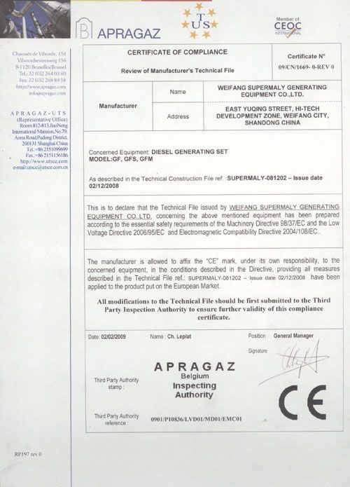 CE Certificate